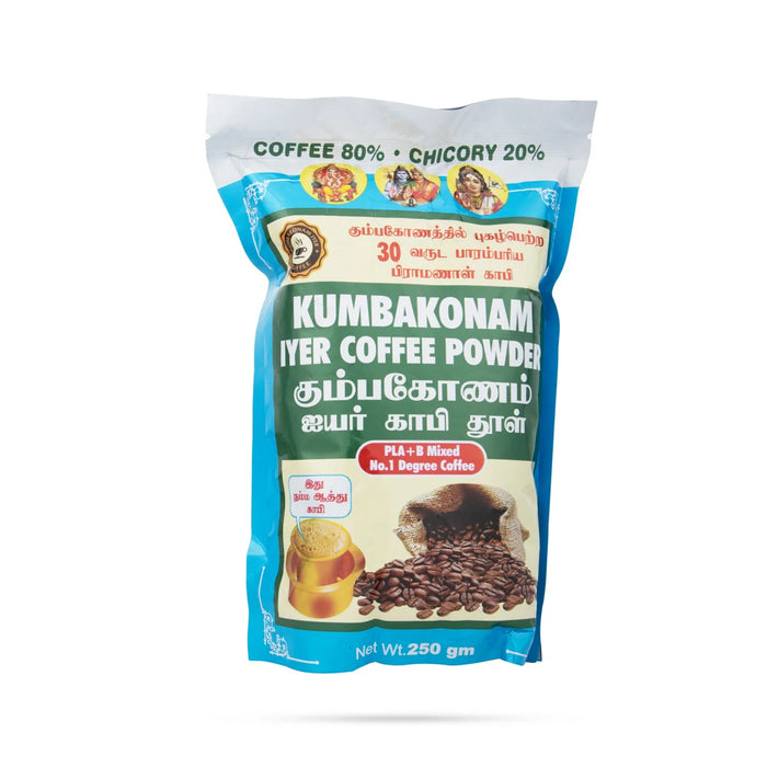 Kumbakonam Traditional Authentic Kumbakonam Filter Coffee Powder | Ultra Rich 80% Coffee, 20% Chicory(250g)