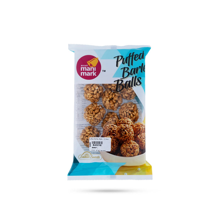 Puffed Barley Balls - 12 Pcs | Healthy Snack / Crispy Grain Delight / Light, Crunchy & Nutritious Treat
