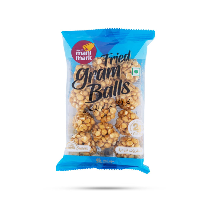 Fried Gram Balls - 12 Pieces | Crunchy Gram Snack Balls / Tasty Tea Time & Party Snack