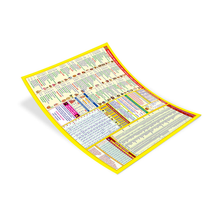Mini Sheet Panchangam 2026-2027-English | Laminated Panchangam Book / Astrology book / Periodicals - Panchangam & Almanac