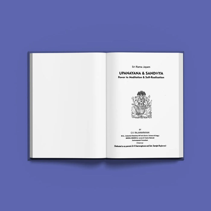 Upanayana & Sandhya Power To Meditation & Self Realisation - English | by C. V. Rajanarayan - Religion & Dharma Shastram