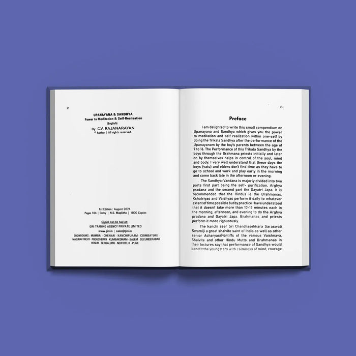 Upanayana & Sandhya Power To Meditation & Self Realisation - English | by C. V. Rajanarayan - Religion & Dharma Shastram