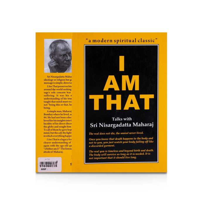 I Am That - Talks With Sri Nisargadatta Maharaj/ by Sudhakar S. Dikshit/ Philosophical Book - Vedanta, Spirituality & Philosophy