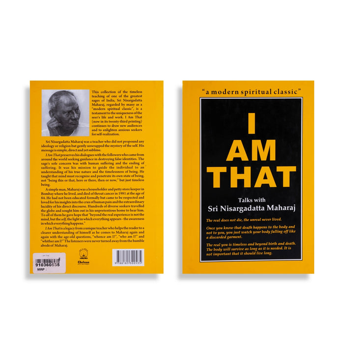 I Am That - Talks With Sri Nisargadatta Maharaj/ by Sudhakar S. Dikshit/ Philosophical Book - Vedanta, Spirituality & Philosophy