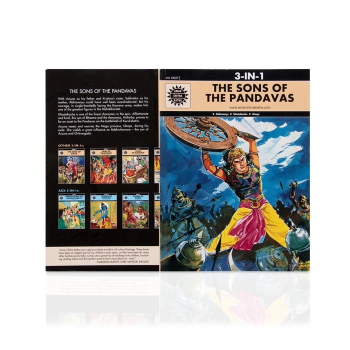 The Sons Of The Pandavas - English | by Anant Pai/ Comic Book/ 3 In 1 Story Book - Children Comics