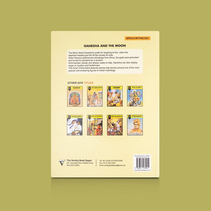 Ganesha and the Moon and Other Stories - English | Children's Mythology Book/ Stories Of Ganesha & Moral Lessons