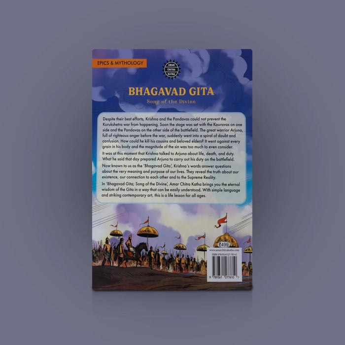 Bhagavad Gita – Song of the Divine | Amar Chitra Katha Comic Book / Illustrated Hindu Scripture for Kids & Adults