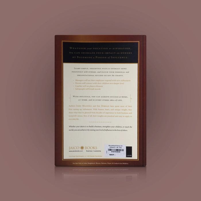 Becoming A Person Of Influence - English | By John C. Maxwell/ Leadership Book/ Self Help Book - Education & Self Help