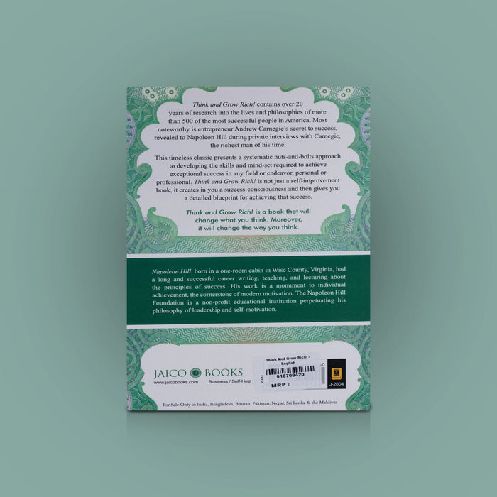 Think And Grow Rich - English | By Napoleon Hill/ Self Help Book - Education & Self Help