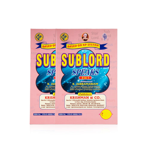 Sublord Speaks (3 in 1) - English | By Subramaniam - Astrology, Numerology & Palmistry