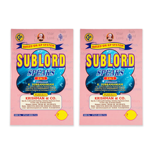 Sublord Speaks (3 in 1) - English | By Subramaniam - Astrology, Numerology & Palmistry
