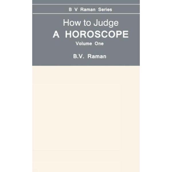 How To Judge A Horoscope - English - Vol - 1