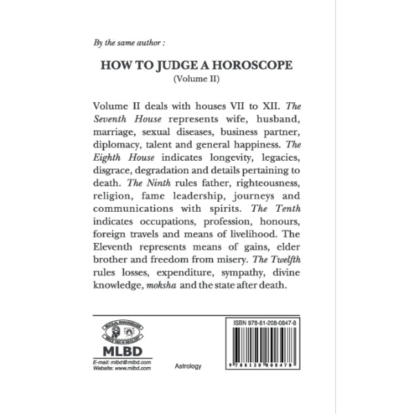 How To Judge A Horoscope - English - Vol - 1