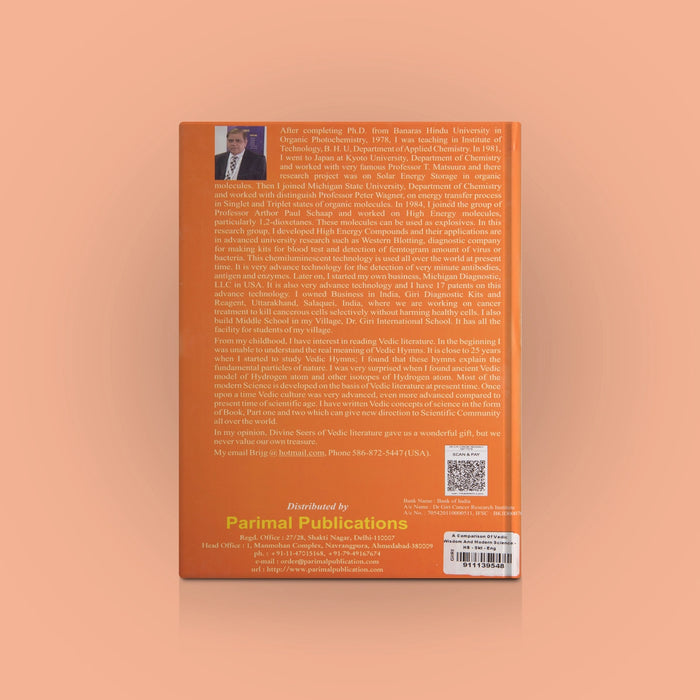 A Comparison Of Vedic Wisdom And Modern Science-Volume 1-Sanskrit-English | Brij Pal Giri/ Hindu Religious Book - Veda / Vedic Prayer / Vedic Ritual
