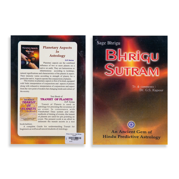 Bhrigu Sutram - Sage Bhrigu - English | By Dr. G.S. Kapoor/ Astrology Book