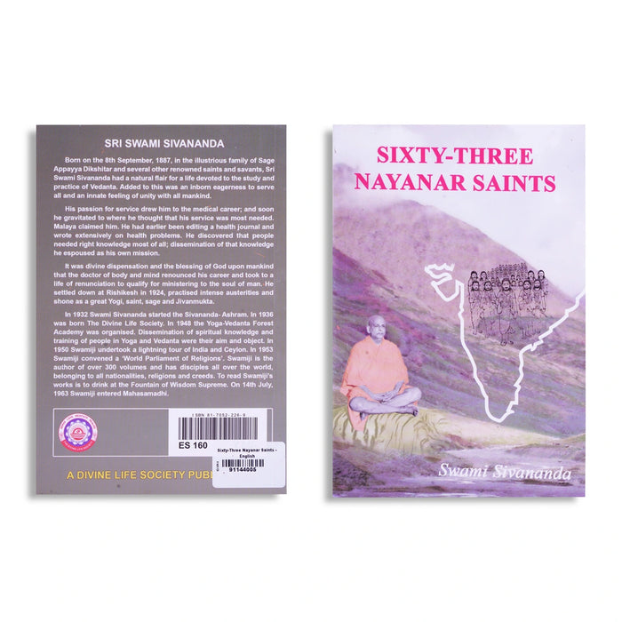 Sixty - Three Nayanar Saints - English | by Swami Sivananda/ Hindu Spiritual Book