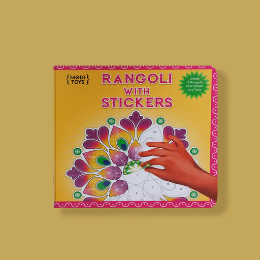 Rangoli With Stickers Book - English | Activity Book/ Rangoli Design Practice Book - Kolam & Rangoli