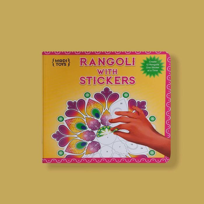 Rangoli With Stickers Book - English | Activity Book/ Rangoli Design Practice Book - Kolam & Rangoli