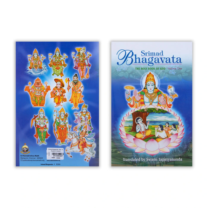 Srimad Bhagavata - Volume 1 - English & Sanskrit | by Swami Tapasyananda/ The Holy Book Of God