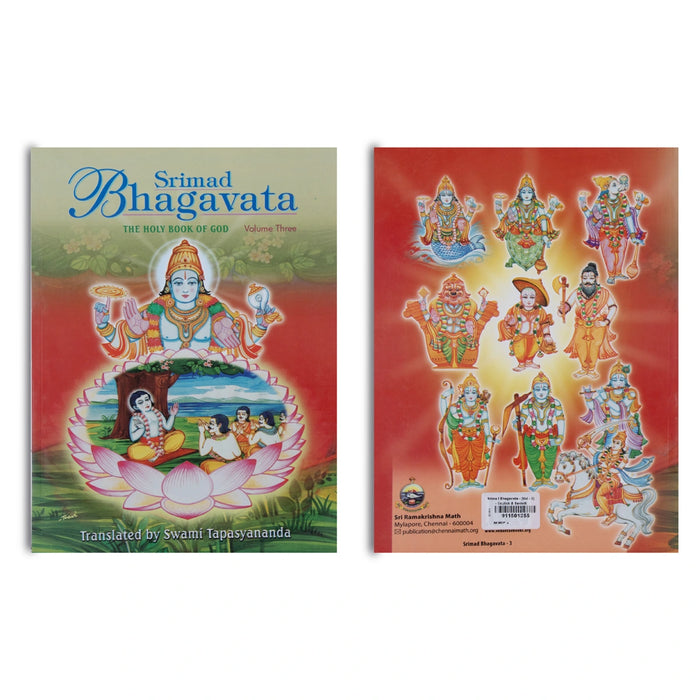 Srimad Bhagavata - The Holy Book Of God - Volume 3 - English & Sankrit | by Swami Tapasyananda/ Hindu Puran Book - Epic & Purana