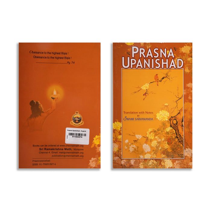 Prasna Upanishad - English | by Swami Sarvananda/ Upanishad Book