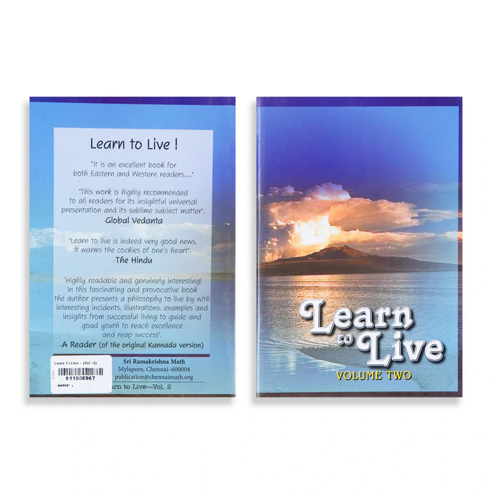 Learn To Live - Volume 2 - English | By Swami Jagadatmananda/ Philosophical Book