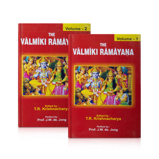 The Valmiki Ramayana - 2 Volumes Set - English - Hindi | by T.R.Krishnacharya, J.W.De.Jong/ Hindu Puran Book - Epic & Purana