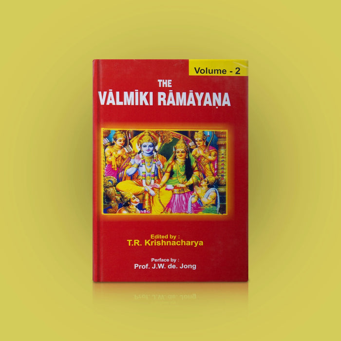 The Valmiki Ramayana - 2 Volumes Set - English - Hindi | by T.R.Krishnacharya, J.W.De.Jong/ Hindu Puran Book - Epic & Purana