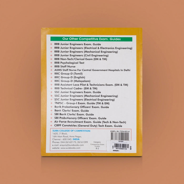 Rrb Railway Recruitment Board Exams Technical Cadre Book - English|Railway Exam Book/ Railway Study Material