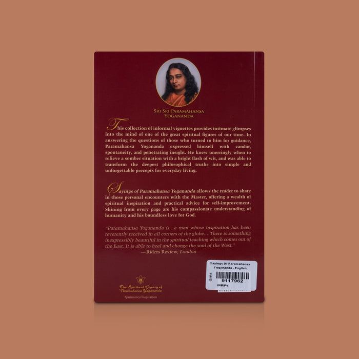 Sayings Of Paramahansa Yogananda - English | By Sri Sri Paramahansa Yogananda/ Motivational & Self Realization Book