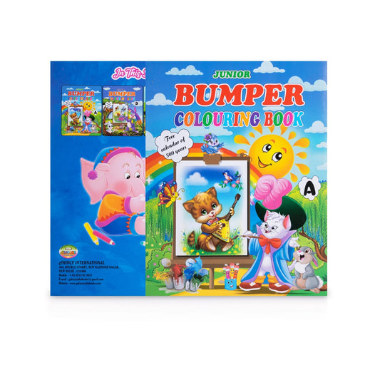 Junior Bumper Colouring Book - 4 Volumes Set - A To D - English | Childrens Activity Book - Children Activity Books