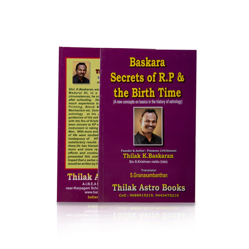 Baskara Secrets Of R.P & The Birth Time - English | by Thilak. K. Baskaran/ Astrology Book - Astrology, Numerology & Palmistry