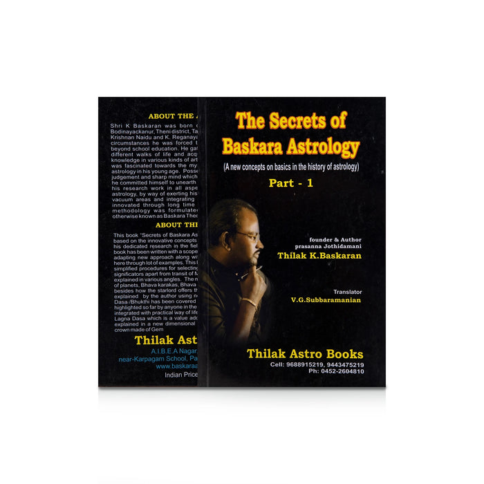 The Secrets Of Baskara Astrology - Volume 1 - English | by Thilak K. Baskaran/ Astrology Book - Astrology, Numerology & Palmistry