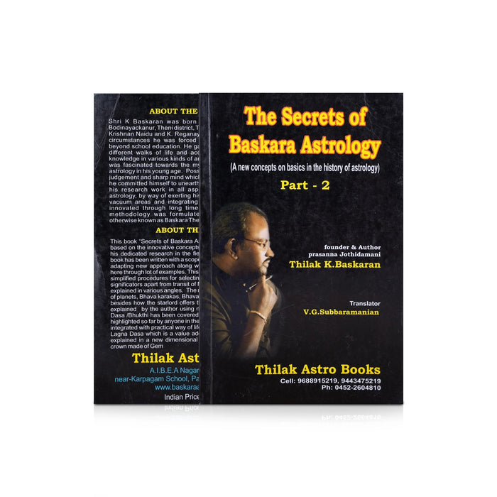 The Secrets Of Baskara Astrology - Volume 2 - English | by Thilak. K. Baskaran/ Astrology Book - Astrology, Numerology & Palmistry