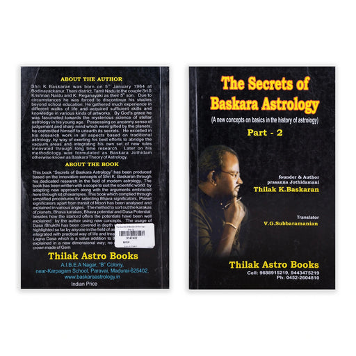 The Secrets Of Baskara Astrology - Volume 2 - English | by Thilak. K. Baskaran/ Astrology Book - Astrology, Numerology & Palmistry