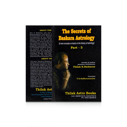 The Secrets Of Baskara Astrology - Volume 3 - English | by Thilak K. Baskaran/ Astrology Book - Astrology, Numerology & Palmistry