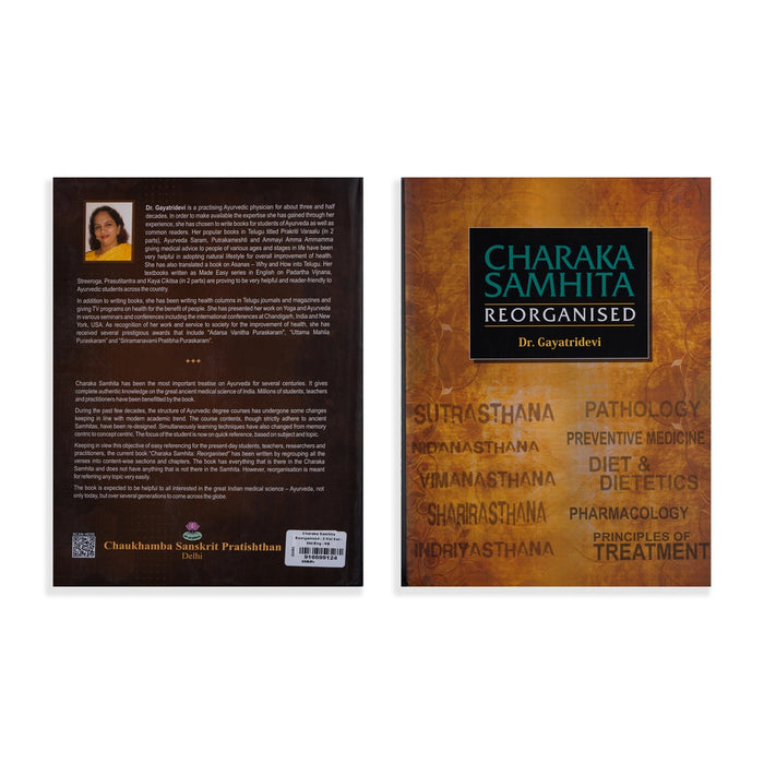 Charaka Samhita Reorganised - 2 Volumes Set - Sanskrit - English | by Dr. Gayatridevi/ Medicine Book - Medicine & Ayurveda