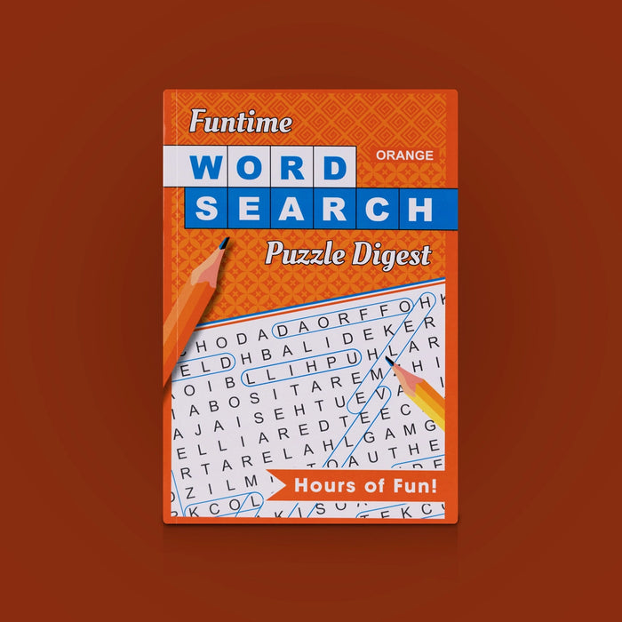Funtime Word Search Puzzle Digest - Orange | Activity Book / Brain Games, Word Search Puzzles & Fun for All Ages
