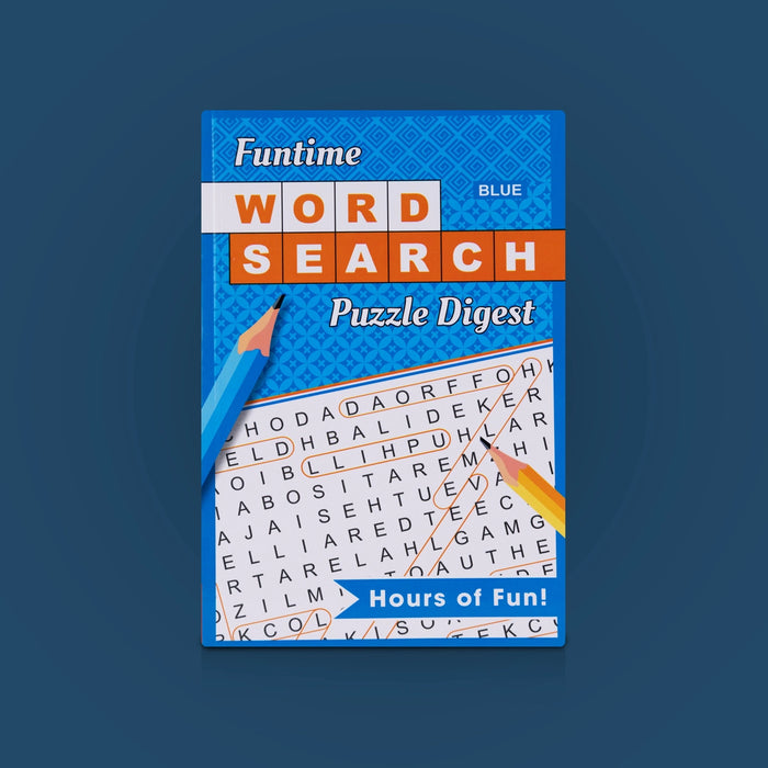 Funtime Word Search Puzzle Digest - Blue | Activity Book / Brain Games, Word Search Puzzles & Fun for All Ages