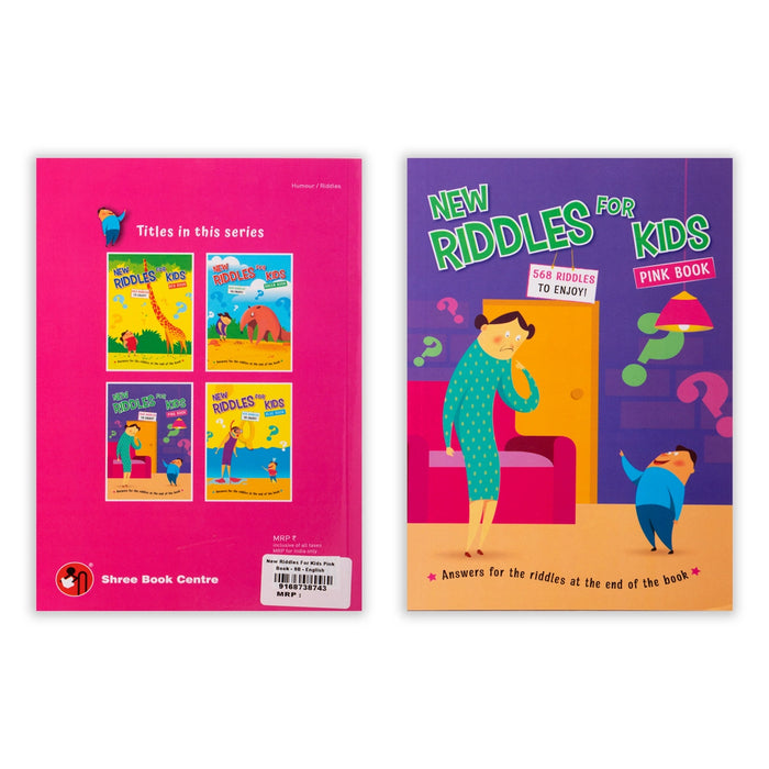 New Riddles For Kids Pink Book - English | 568 Riddles To Enjoy/ Childrens Activity Book - Children Activity Books