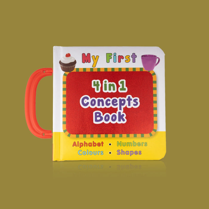 My First 4 in 1 Concepts Book - Carry Along - English | Children's Educational Book/ Early Learning book For Kids
