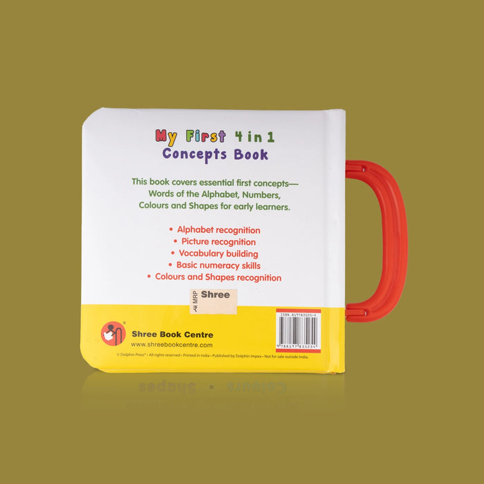 My First 4 in 1 Concepts Book - Carry Along - English | Children's Educational Book/ Early Learning book For Kids