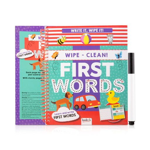 Write It Wipe It - Wipe - Clean - First Words - Learn And Write First Words - English | Childrens Activity Book - Children Activity Books