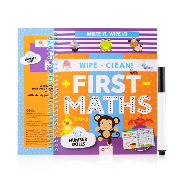 Write It Wipe It - Wipe - Clean - First Maths - Learn First Number Skills - English | Childrens Book