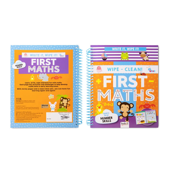 Write It Wipe It - Wipe - Clean - First Maths - Learn First Number Skills - English | Childrens Book