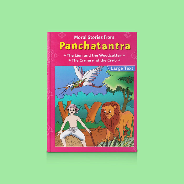 Panchatantra - The Lion and the Woodcutter & The Crane and the Crab - English | Moral Story Book for Children