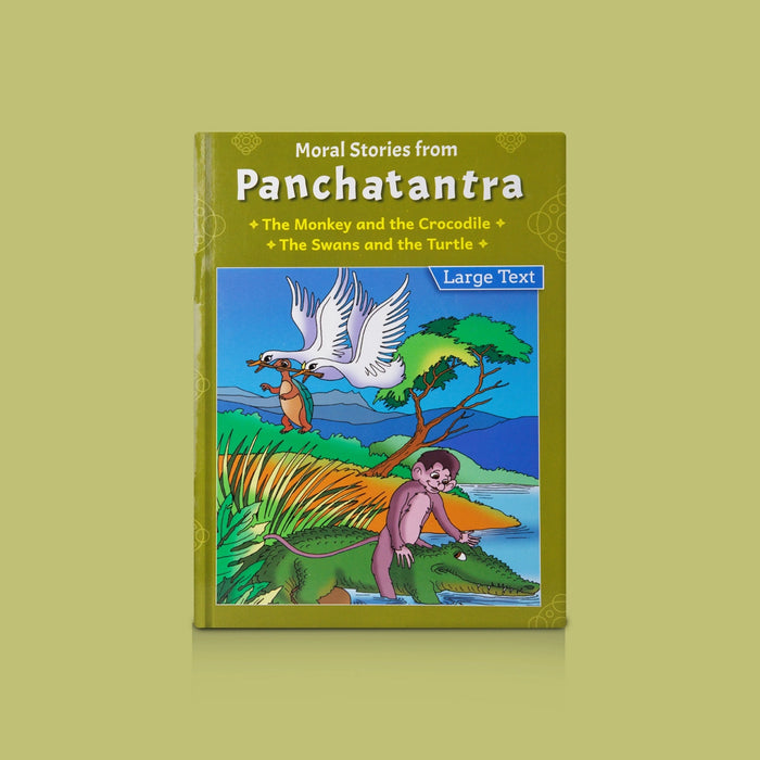 Panchatantra - The Monkey and the Crocodile & The Swans and the Turtle - English | Moral Story Book for Children