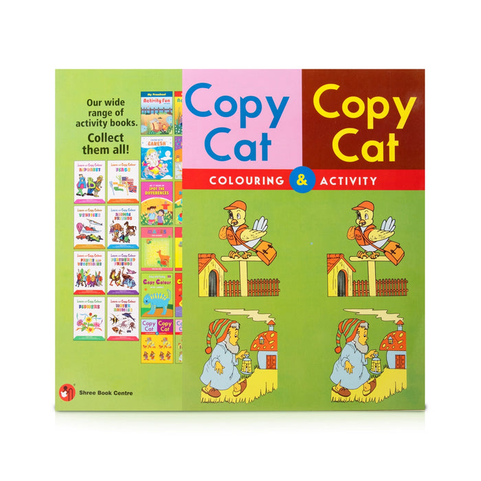 Copy Cat Colouring & Activity - English | Adult Coloring Book/ Childrens Activity Book