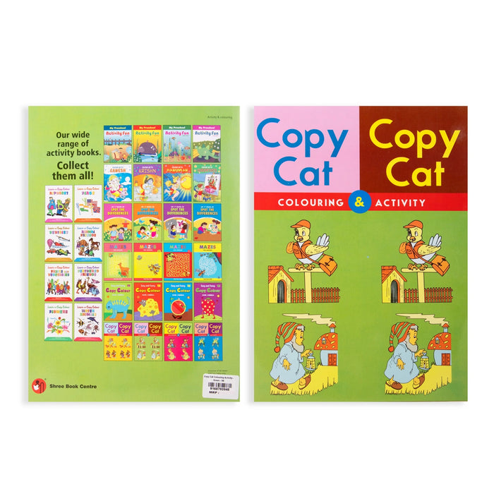 Copy Cat Colouring & Activity - English | Adult Coloring Book/ Childrens Activity Book