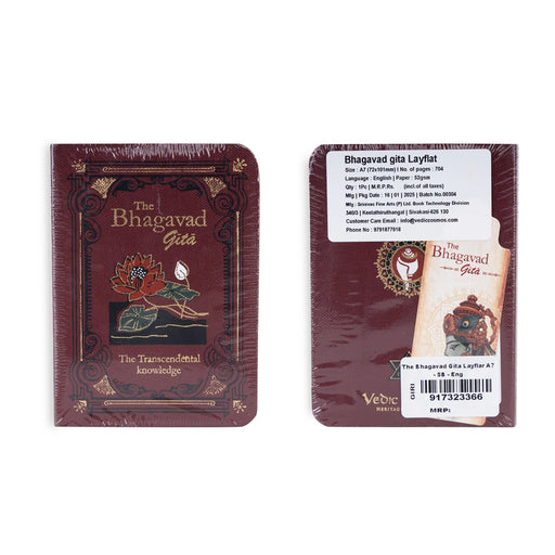 The Bhagavad Gita - The Transcendental Knowledge - English | A7 Size/ Vediccosmos/ Bhagwat Geeta Book - Bhagavad Gita